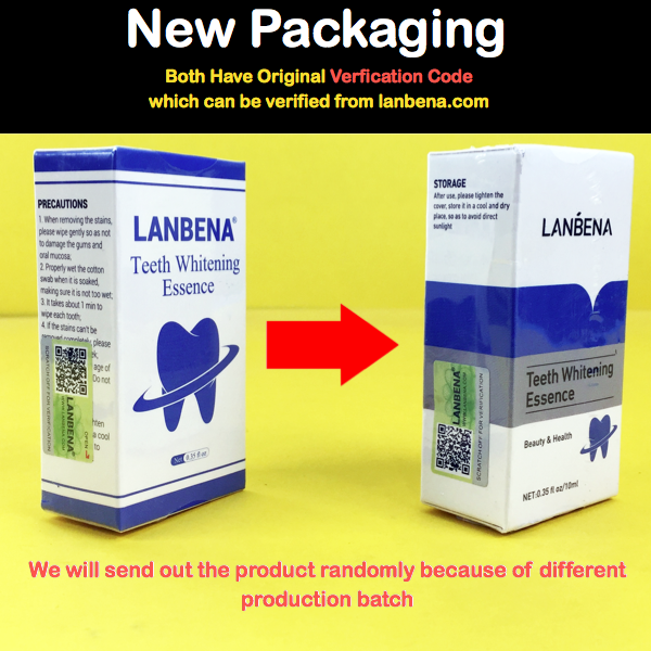 new packaging of lanbena teeth whitening essence at homely.pk