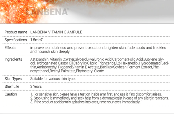 vitamin c whitening serum from lanbena