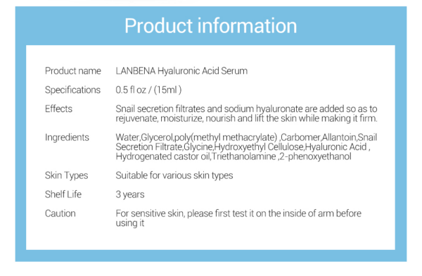 hyaluronic acid lanbena