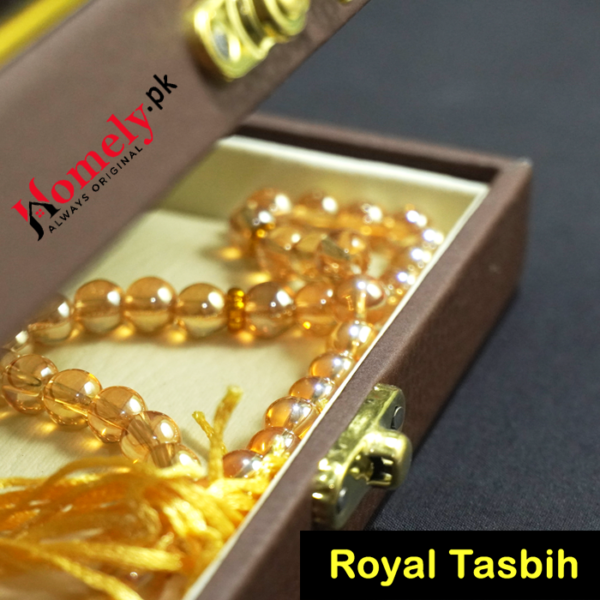 golden crystal tasbih 33 beads