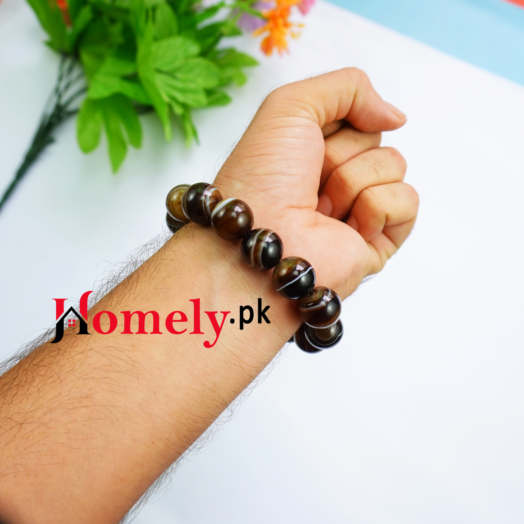 Buy KGN GEMS, BEAUTIFUL NATURAL PINK AQEEQ GEMSTONE BRACELET, PERFECT ROUND  BEADS, HANDMADE SMOOTH POLISHED, HEALING CHAKRA BALANCING BRACELET, FAITH  AND LOVE, FOR ALL, at Amazon.in