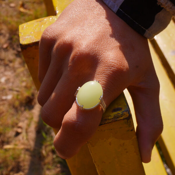 Jugnu stone ring for men