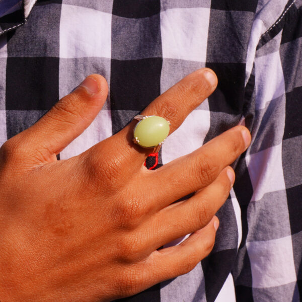 Jugnu stone ring for men
