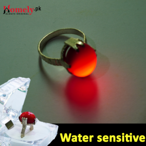 water sensitive ring red fire stone ring