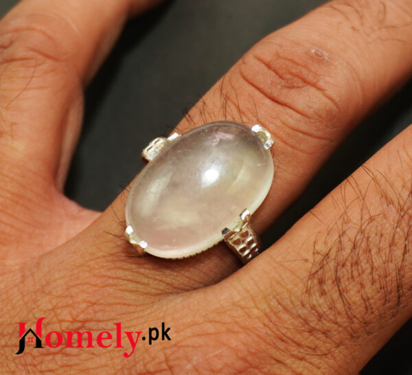 moon stone silver ring