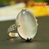 moon stone silver ring