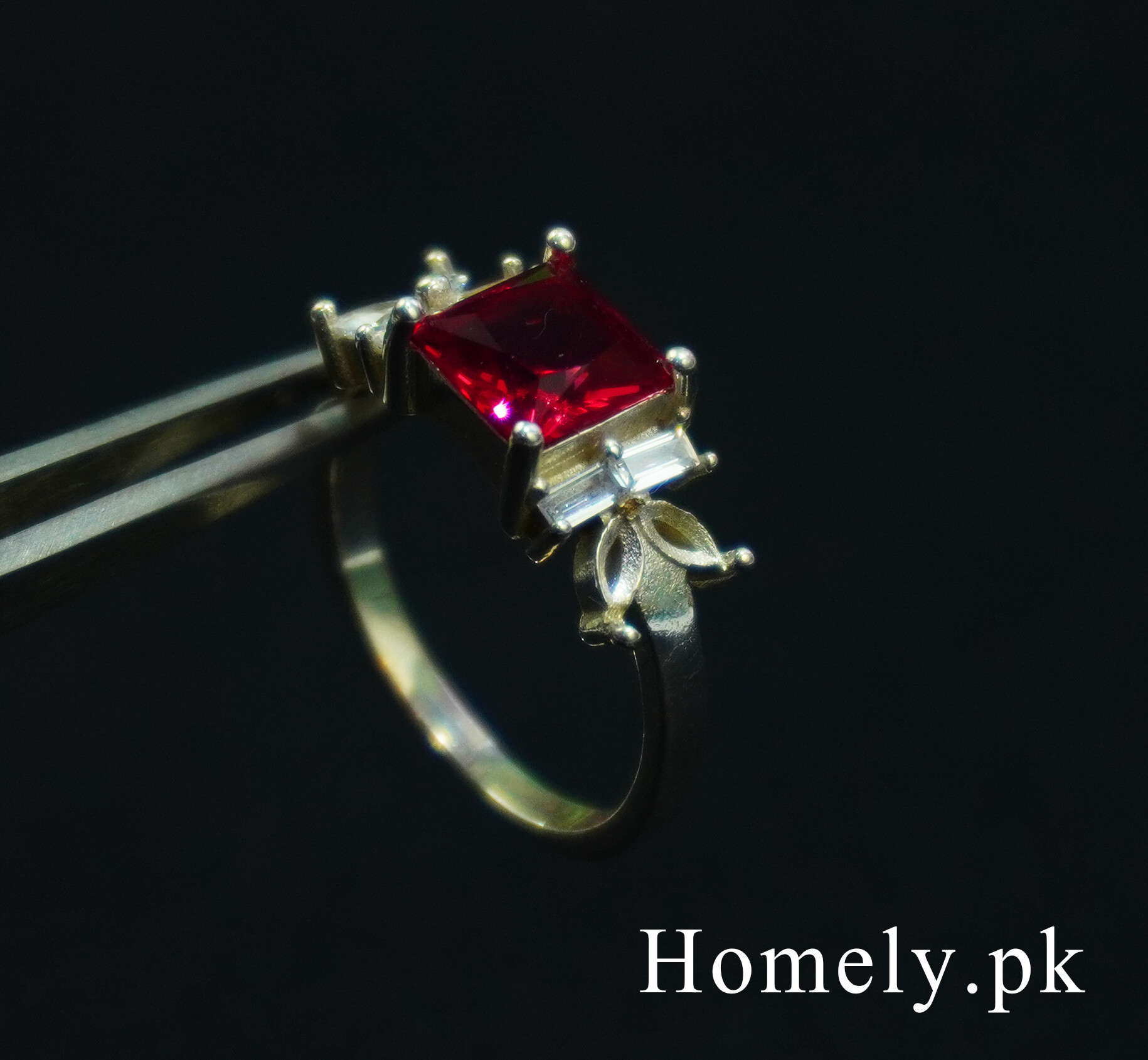 Cubical Zircon Oval Turkish Titanium Ring Online In Pakistan | Dapper Shop  – The Dapper Shop
