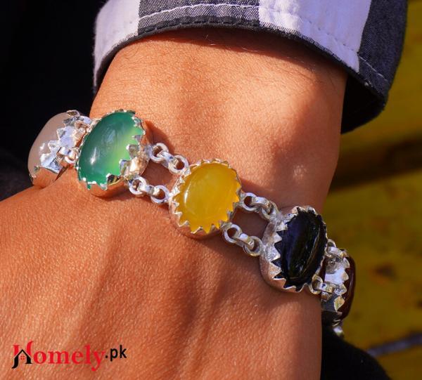 7 agate aqeeq-chandi-bracelet