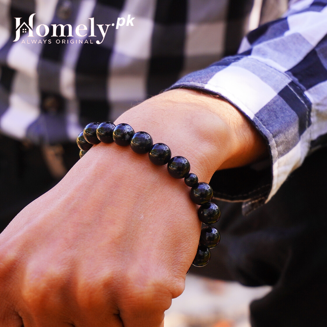 Bodhidharma black agate bracelet | Buddhadestiny