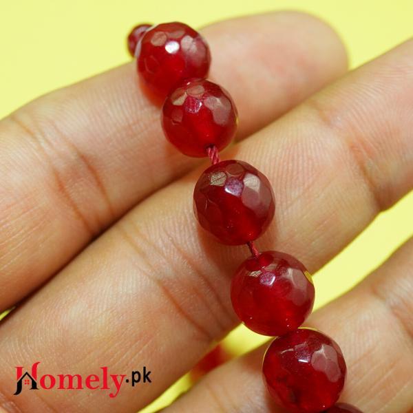 red jade stone tasbeeh