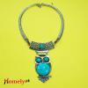 Owl Ancient Greece Style Turquoise Necklace