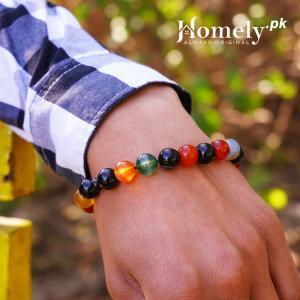 all color mix aqeeq agate bracelet