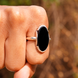 Black Aqeeq Ring image 1