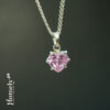 Pink Heart Shape Zircon Locket