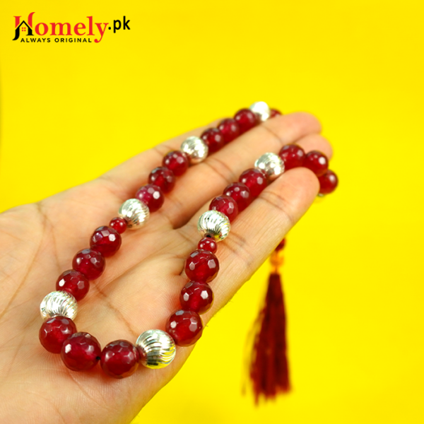 Red-Jade-With-Silver-Beads-image-5