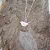 Robin bird locket sterling silver