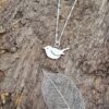 Robin bird locket sterling silver