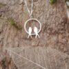 love birds sterling silver locket