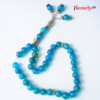 blue aqeeq blue agate rosary tasbeeh